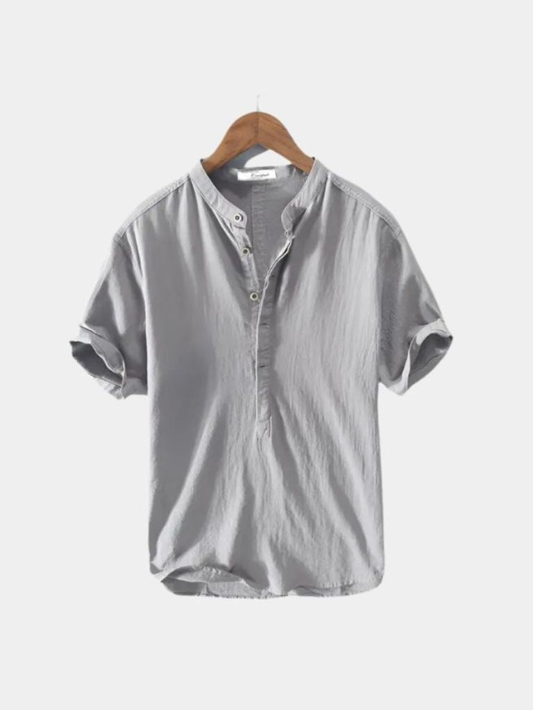 Essential Short Sleeve Linen Shirt - Cross & Crown