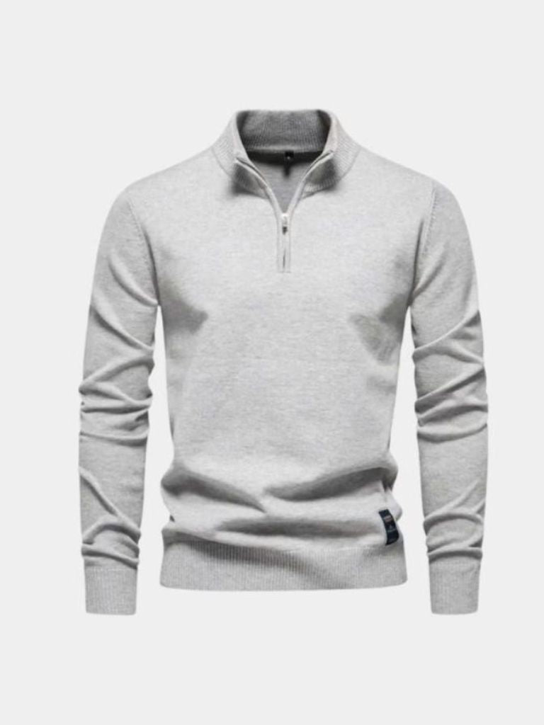 Half Zip Knitwear Pullover Sweater - Cross & Crown