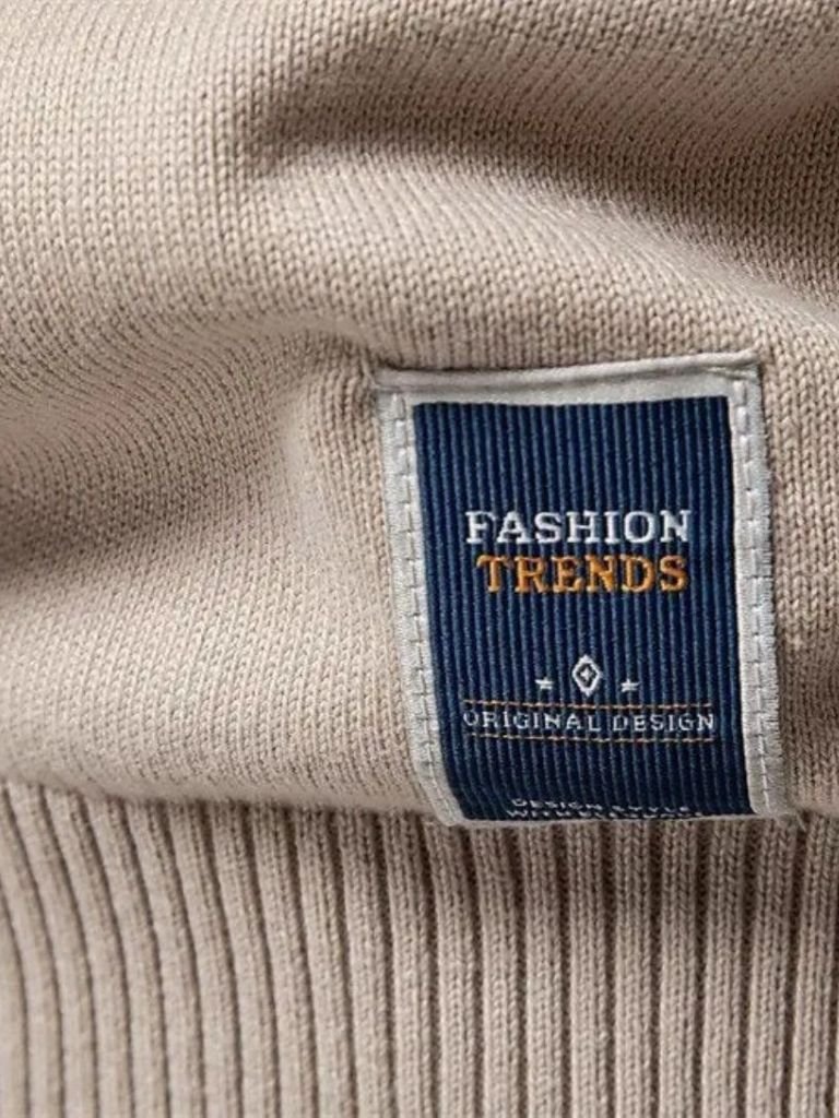 Half Zip Knitwear Solid Color Cardigan Sweater - Cross & Crown