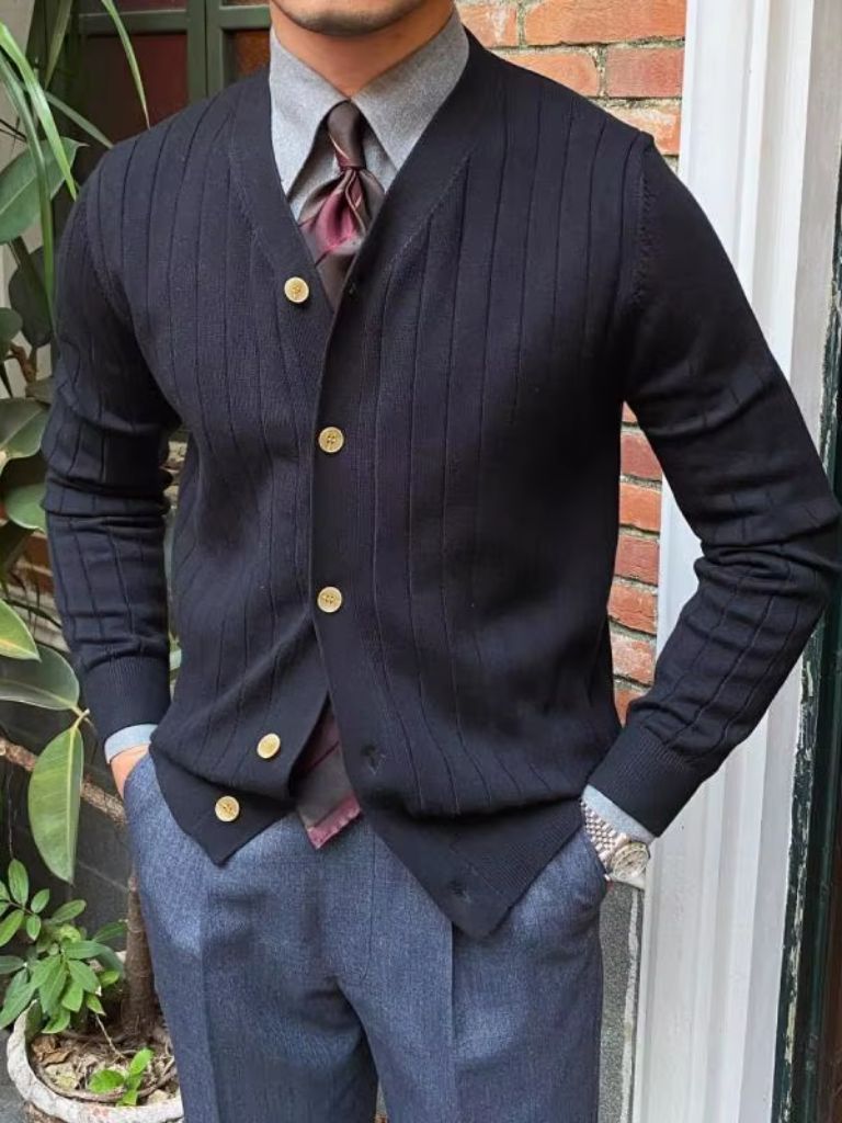 Knit Casual Cardigan - Cross & Crown