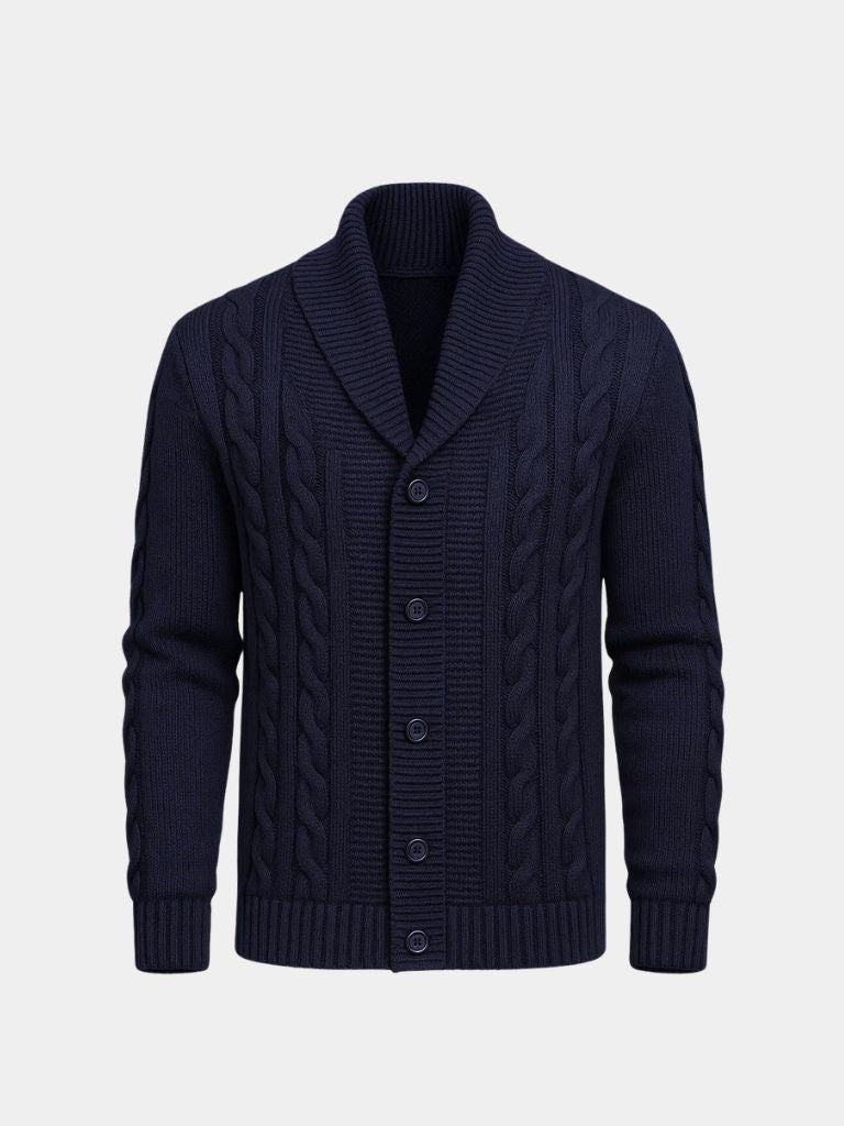 Men's Elegant Knit Cardigan - Cross & Crown
