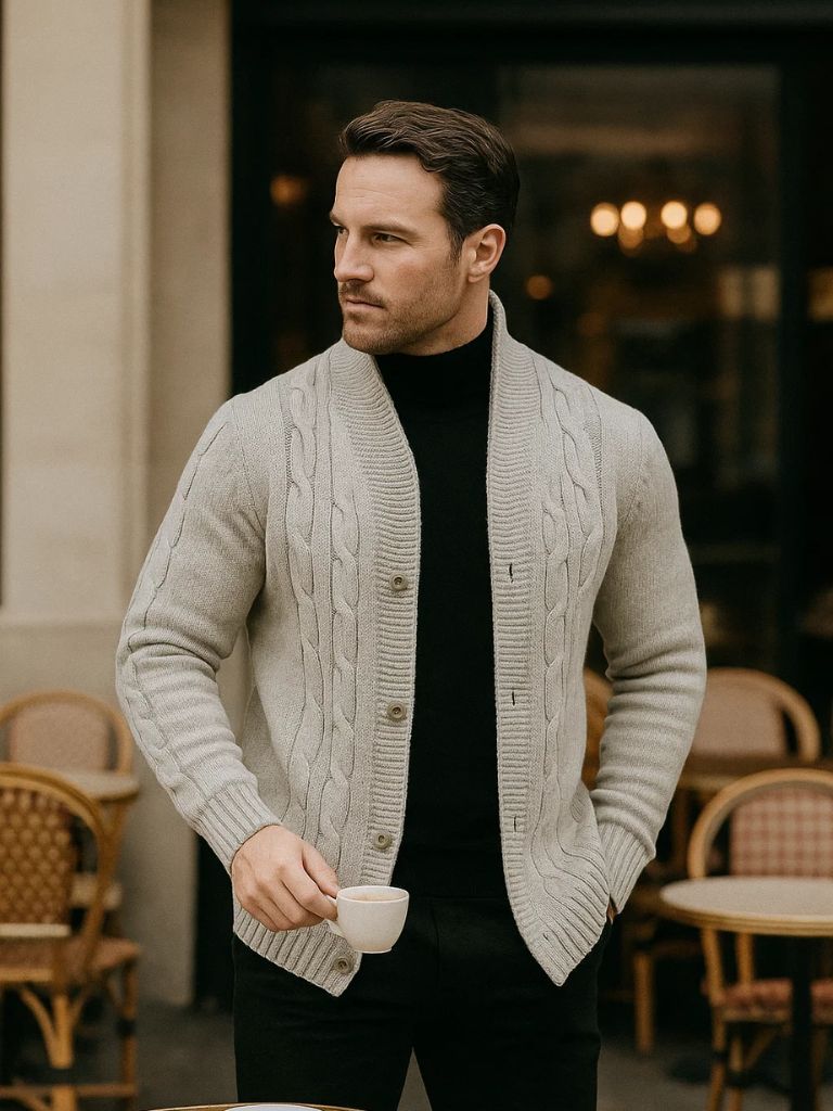 Men's Elegant Knit Cardigan
