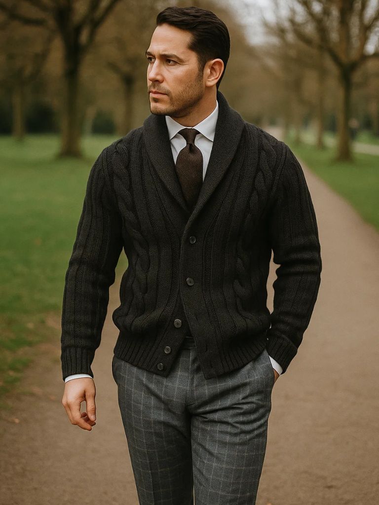 Men's Knitted Cardigan