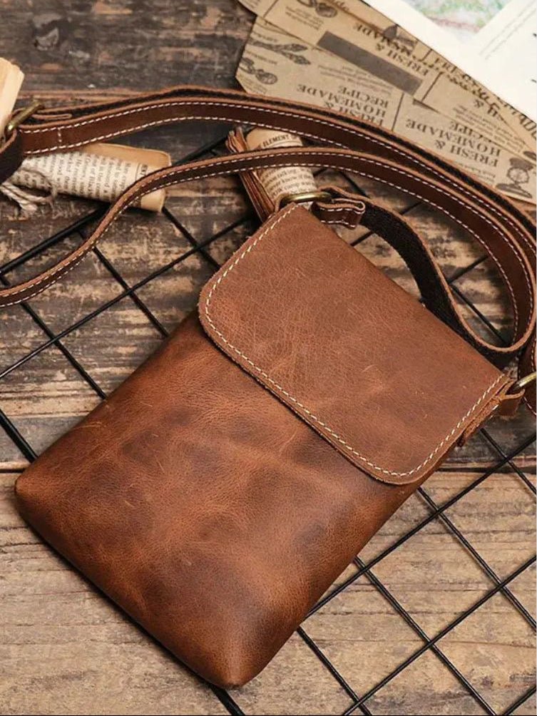 Men's Mini Leather Shoulder Bag