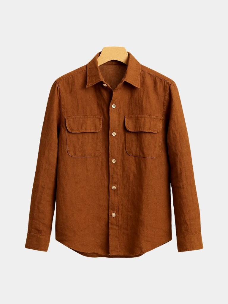 Minimalist Long Sleeve Shirt - Hommeor