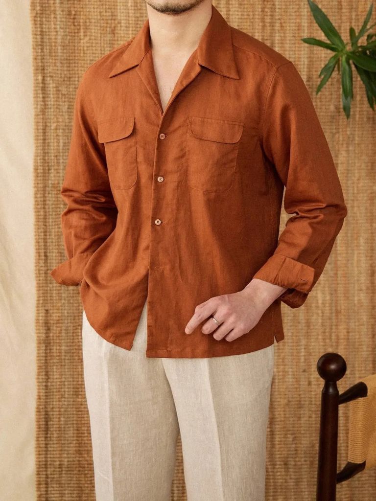 Minimalist Long Sleeve Shirt - Hommeor