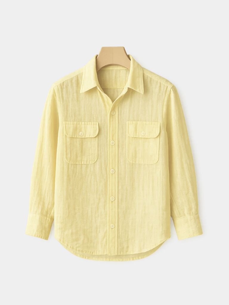 Minimalist Long Sleeve Shirt - Hommeor