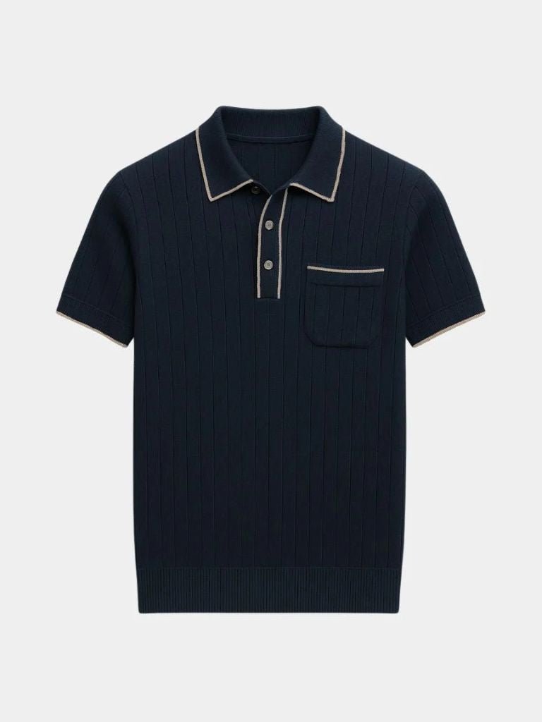 Old Money Knit Polo Shirt - Cross & Crown