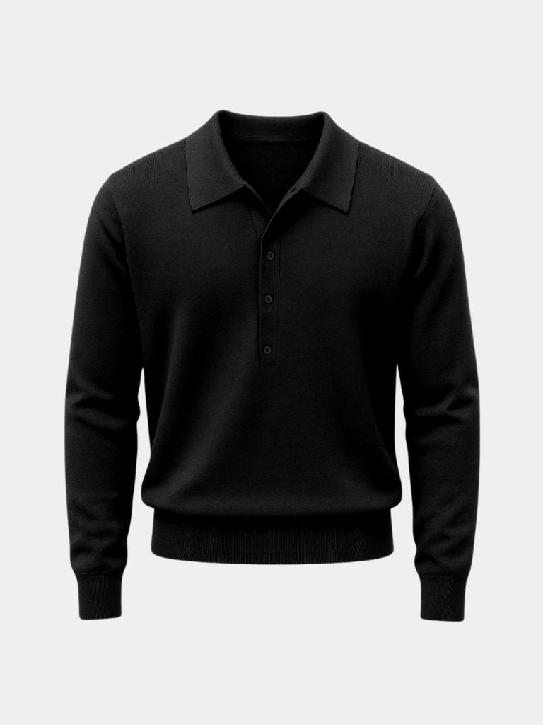 Old Money Knit Polo Pullover - Cross & Crown