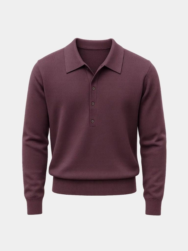 Old Money Knit Polo Pullover - Cross & Crown