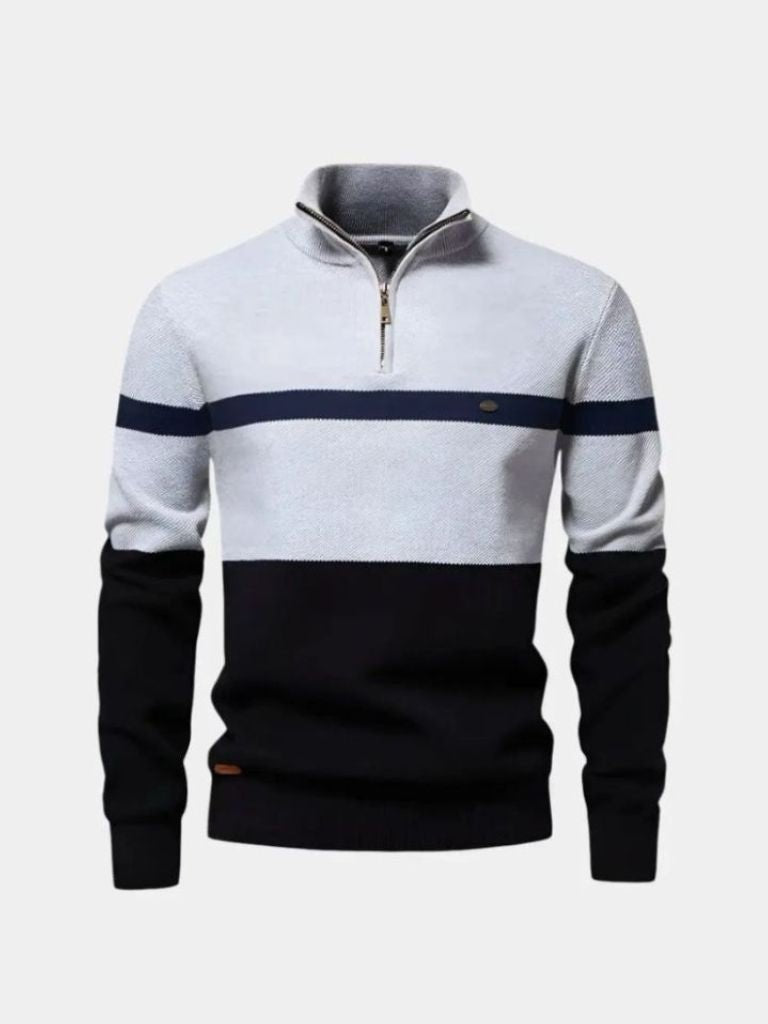 Quarter-Zip Jumper Sweater - Cross & Crown