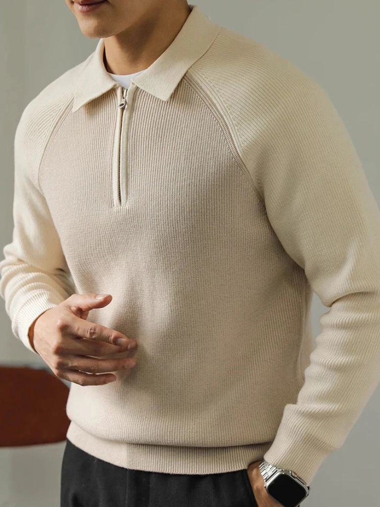 Raglan Quarter Zip Sweater
