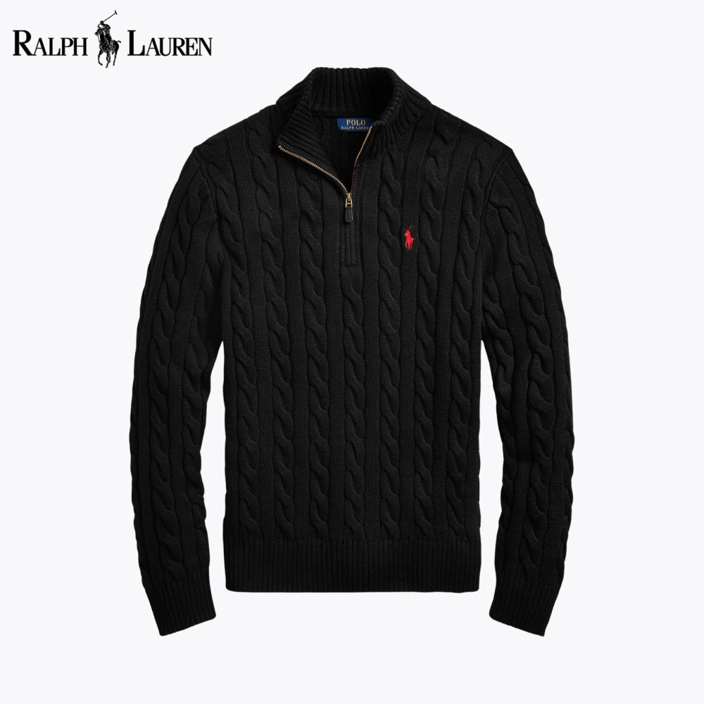 [BUY 1 GET 2] RL Cable-Knit Quarter-Zip Sweater