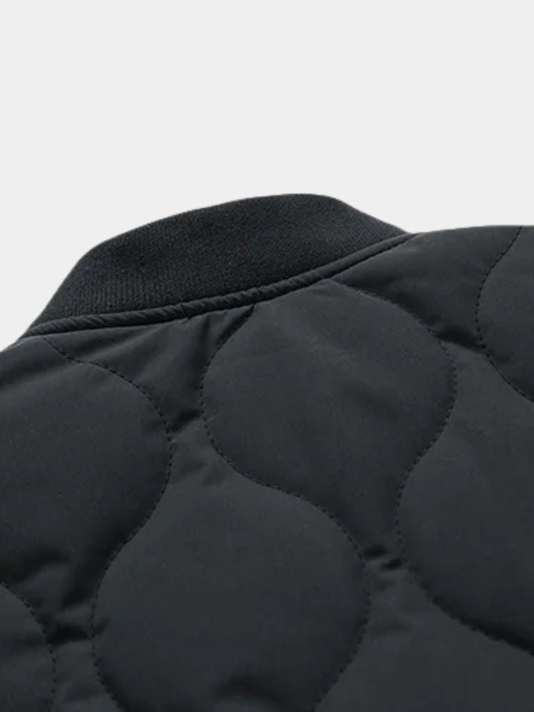 Sherpa Sleeves Padded Bomber Jacket - Cross & Crown