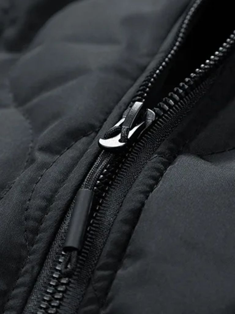 Sherpa Sleeves Padded Bomber Jacket - Cross & Crown