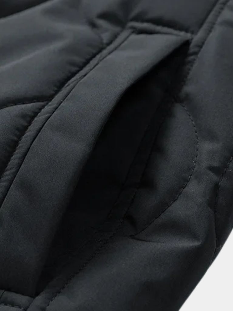 Sherpa Sleeves Padded Bomber Jacket - Cross & Crown