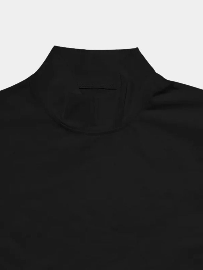 Solid Casual Turtle Neck T-Shirt - Cross & Crown