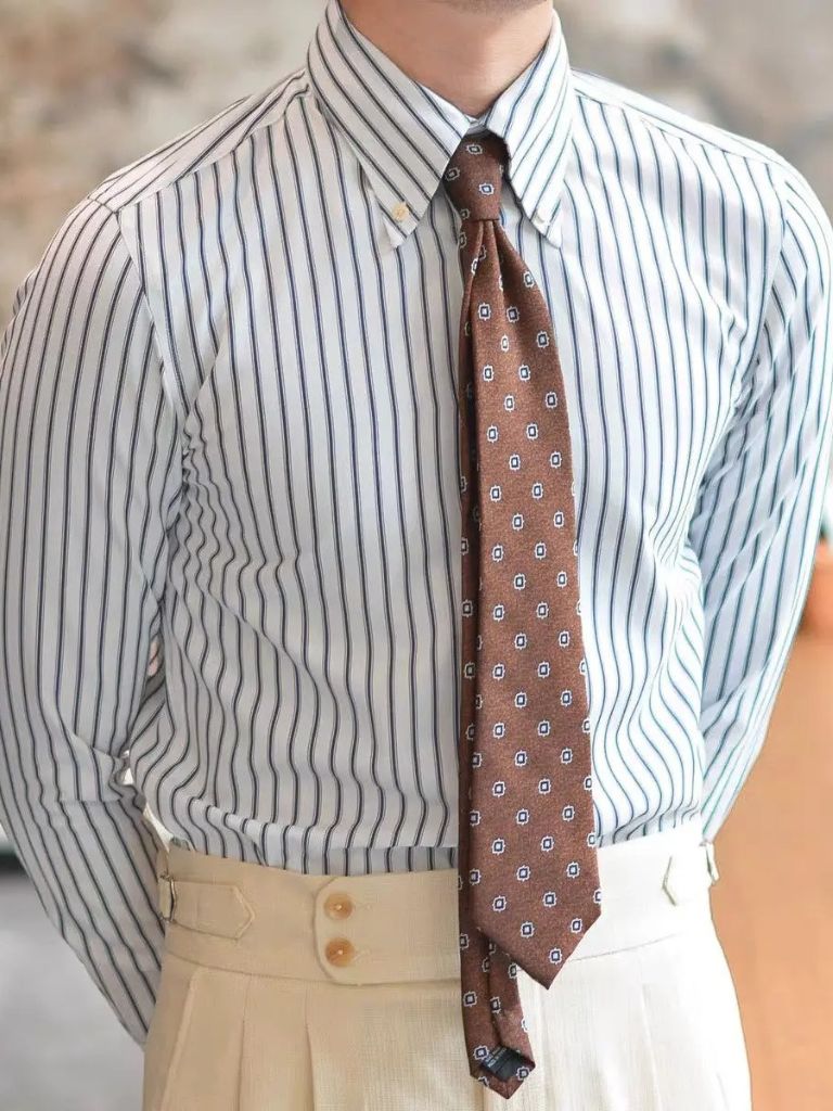 Striped Retro Shirt (Navy)