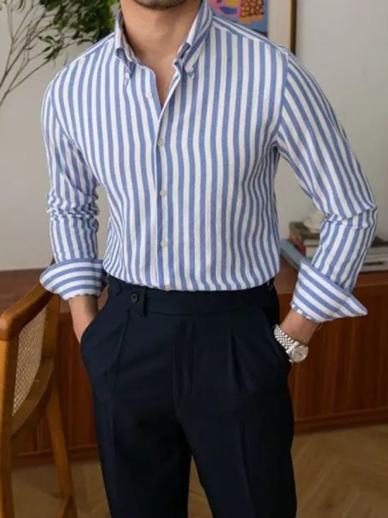 Striped Seersucker Shirt