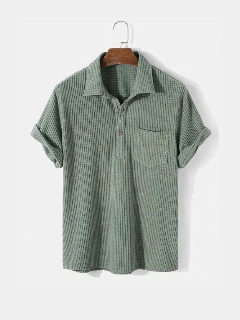 Textured Short Sleeve Shirt - Cross & Crown