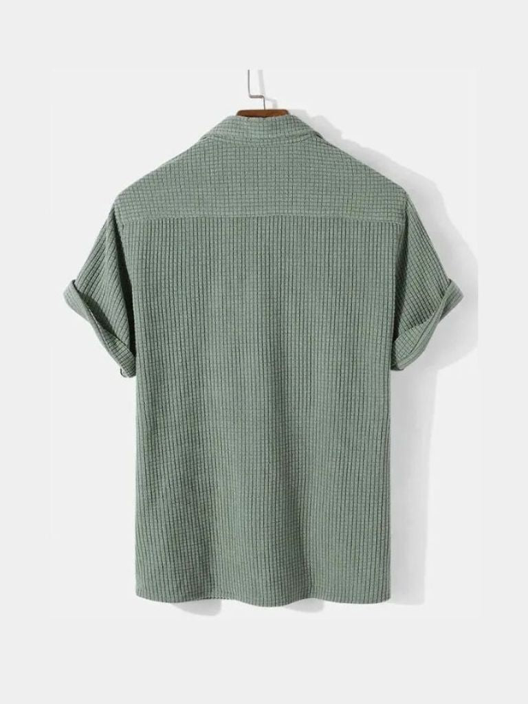 Textured Short Sleeve Shirt - Cross & Crown