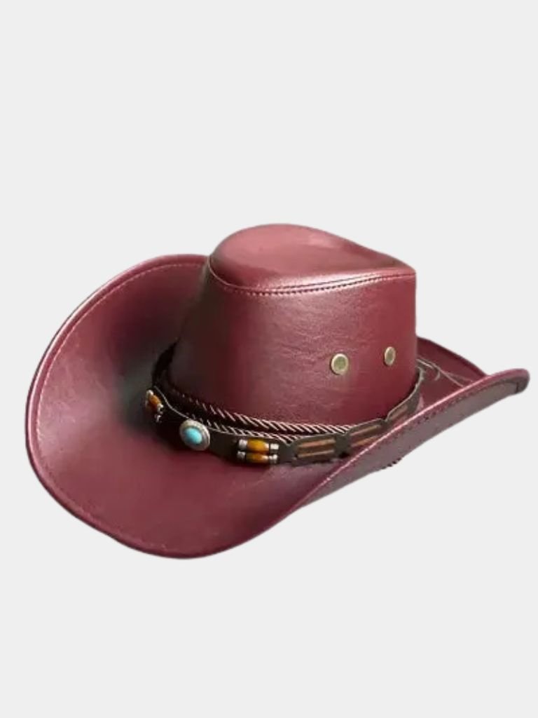Western Cowboy Leather Hat