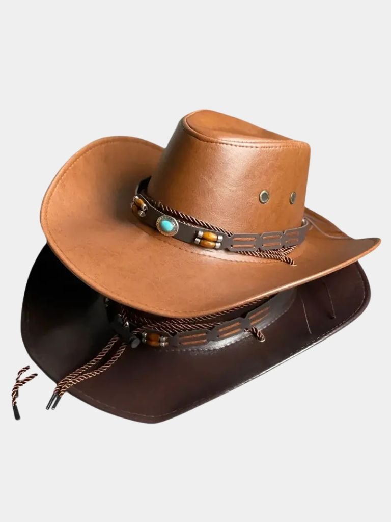 Western Cowboy Leather Hat