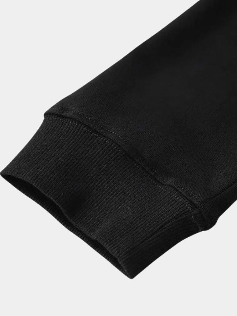 Zip Black Lapel Sports Sweatshirt - Cross & Crown